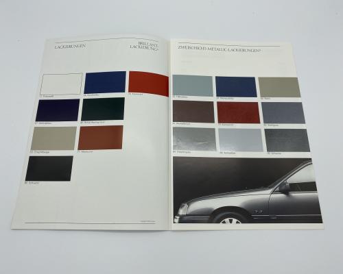 Prospekt Opel Omega A Farben / Polster